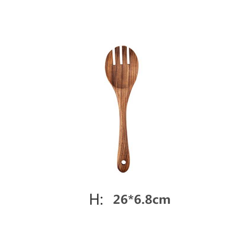 Teak Wood Cooking Utensil H Salad Serving Fork