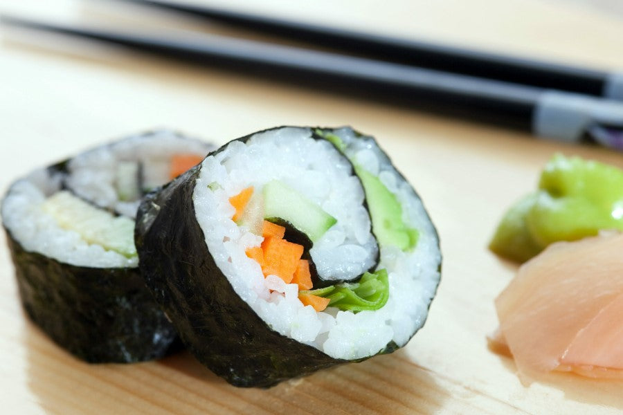 Simple Veggie Sushi Lundberg Rice Recipe Sushi Grain Style